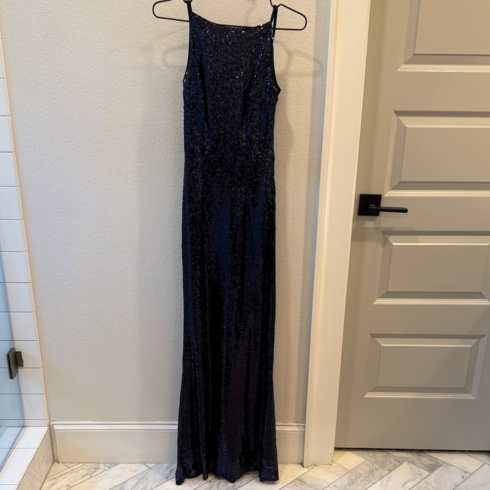 Lulu's Midnight Blue Sequin Maxi Dress